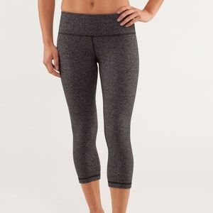 Lululemon Wunder under crop herringbone black